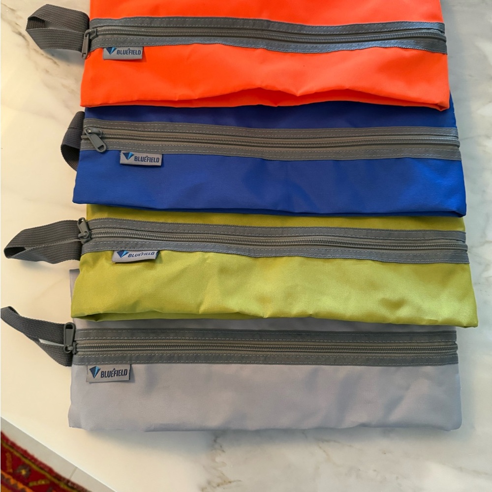 Bluefield Multi-Color Zipper Pouches